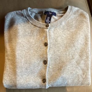 Light gray button cardigan